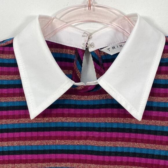 Tina Turk Ribbed Multi colored Colored Top Long Sleeve - Picture 2 of 11